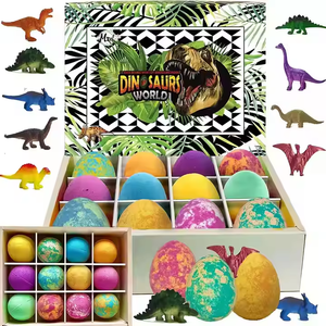 Bomba de baño de etiqueta privada OEM 12 pcs/set con el juguete del dinosaurio dentro - Product Image 1