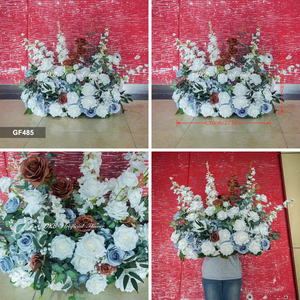 Arreglos florales artificiales al por mayor para pasillos y rosas blancas para decoración de bodas y fiestas - Product Image 3
