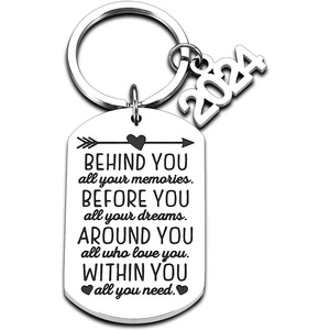 Llaveros de la mejor amiga, regalo de graduación para ella, chico universitario, chica detrás de ti, todos tus recuerdos, llavero inspirador - Product Image 2