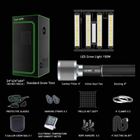 Kit complet de culture en intérieur, lampe de culture LED, ventilateur, filtre à charbon, système hydroponique pour la culture de plantes en intérieur
