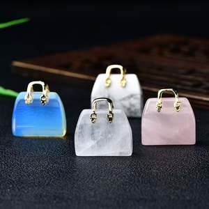 Commercio all'ingrosso di cristallo naturale artigianato <span class=keywords><strong>pietra</strong></span> grezza borsetta ornamento per la casa e soggiorno decorazione - Product Image 4