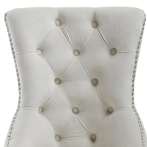 <span class=keywords><strong>Sillas</strong></span> de Comedor Modernas de Lujo con Respaldo Alto, Tapizadas en Terciopelo, Blancas, Individuales, para Restaurante - Product Image 3