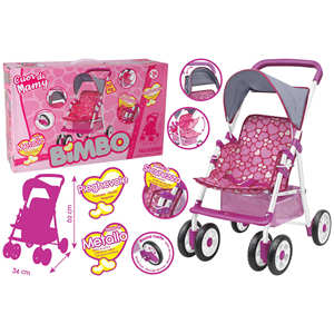 Cochecito Plegable de 6 Ruedas y 62 cm con Parasol - Product Image 1