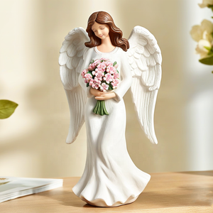 Decorazione di nozze regalo resina bella ragazza angelo tiene i fiori figurina Festival souvenir statua creativa personalizzata - Product Image 5
