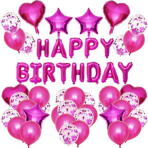 Happy Set Gold Party Supplies Kit <span class=keywords><strong>de</strong></span> <span class=keywords><strong>cuarentena</strong></span> <span class=keywords><strong>de</strong></span> distanciamiento social Rose Incluido Banner Globos Confeti Foil Decoraciones <span class=keywords><strong>de</strong></span> cumpleaños - Product Image 4