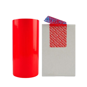 Cinta de Seguridad Vizlent Roja con Sello de Seguridad a Prueba de Manipulación, Impermeable si se Abre, Etiqueta de Seguridad de Papel, Rollo de Etiquetas Adhesivas - Product Image 1