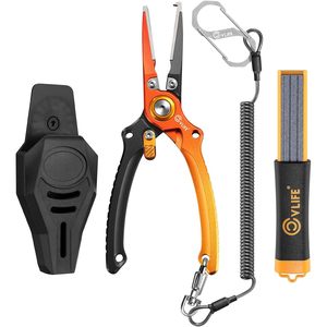 Alicates de Pesca CVLIFE de 7.5 Pulgadas de Aleación de Aluminio con Kit de Extractor de Anzuelos de Acero Inoxidable para Pesca en Agua Salada, Portátiles - Product Image 1