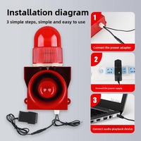 Lampe stroboscopique LED à déclenchement sonore 120 dB avec prise audio 3,5 mm – Alarme sonore et visuelle pour avertissement d'anomalie des équipements industriels