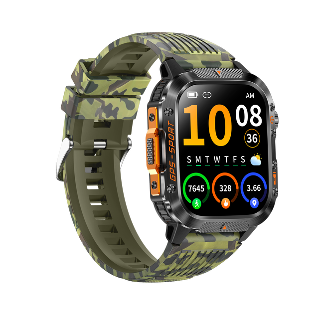 Bluetooth Smart Watch 2.01 "inches 240*296 IPS GPS Fitness Sports Smartwatch Black Blue Green Health Monitoring Adults Watches