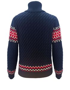 Women's <b>Christmas</b> <b>Knit</b> Sweater Turtleneck Jacquard Cable Pullover Winter Holiday <b>Jumper</b> - Product Image 2