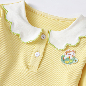 Camiseta Polo Estilo Coreano para Niñas 2026, Camiseta de Manga Larga para Bebés, Primavera-Otoño, Camiseta Interior, Top Polo Infantil - Product Image 6