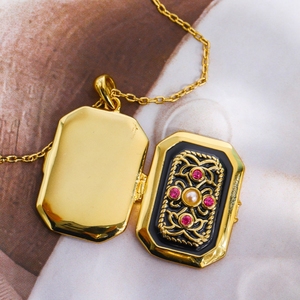 Bijoux fins colliers Vintage Photo cadre photo collier croix Zircon médaillon meilleur <span class=keywords><strong>ami</strong></span> colliers - Product Image 2