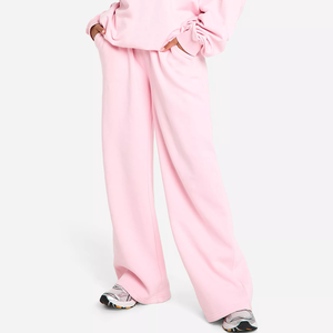Pantalon de survêtement large pour femme, style streetwear, prix de gros raisonnable, en molleton d'hiver 100% coton, respirant et écologique, haute qualité - Product Image 2