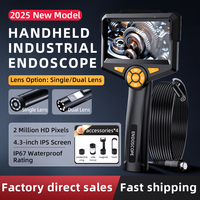 Boroscopio/Endoscopio Industrial Portátil de 8mm con Lente Simple/Doble y Cable Rígido para Reparación de Automóviles, Pruebas y Diagnóstico de Tuberías de Alcantarillado