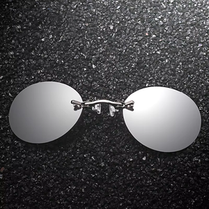Lunettes de soleil rétro unisexes sans monture, argentées, style Hacker Empire <span class=keywords><strong>Murphy</strong></span>, verres UV400, ultra-légères, pour adultes - Product Image 2