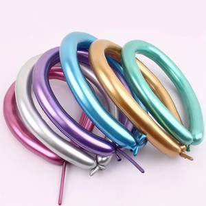 Globos Largos Metálicos de Látex de 260 Unidades, Forma Larga, Mágicos para Atar y Torcer, Decoración para Bodas, <span class=keywords><strong>Cumpleaños</strong></span>, San Valentín y Fiestas - Product Image 1