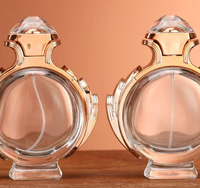 Flacon de parfum en verre transparent de 80 ml avec bouchon à pression, flacon de parfum en verre pour décantation, flacon pulvérisateur, flacon pulvérisateur vide