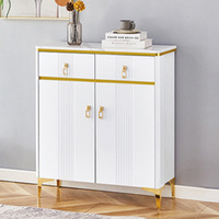 Meuble à chaussures en bois avec étagères personnalisables, grande capacité multi-niveaux, rangement anti-poussière pour chaussures quotidiennes - Meuble de maison