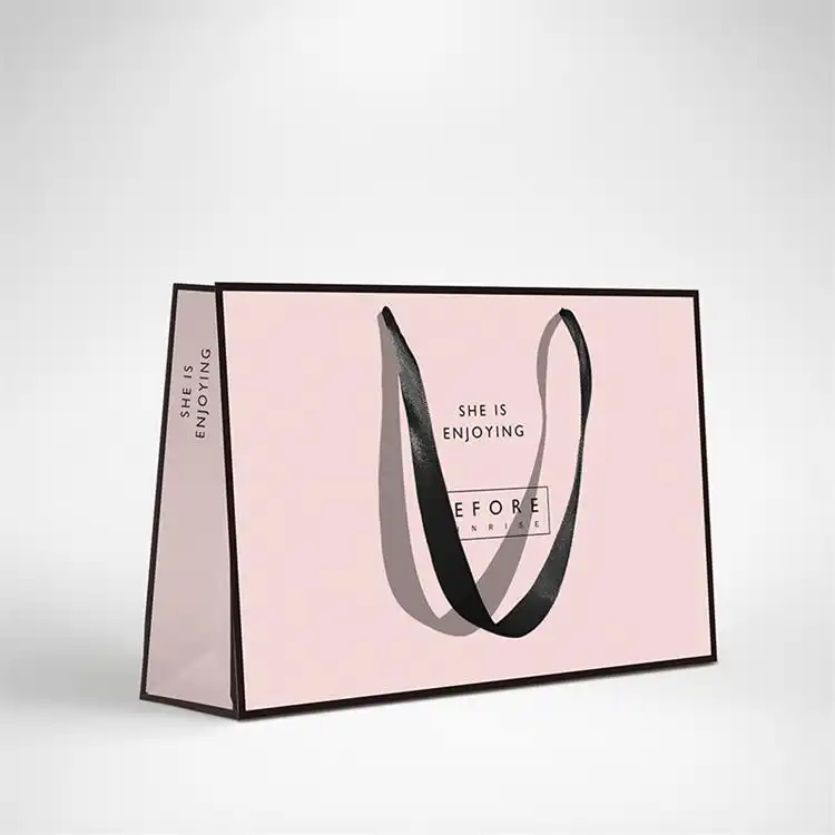 Logo personalizzato stampato di lusso la merce al minuto euro tote imballaggi in cartone carta di arte borse per la spesa per i vestiti/abbigliamento