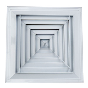 Trung Quốc Sản Xuất Hvac Bộ Phận Hệ Thống Vuông Nhôm Lưới Tản Nhiệt Trần Không Khí Khuếch Tán - Product Image 2