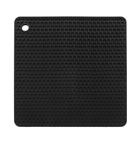 Vente en gros de dessous-de-plat en silicone nid d'abeille, non toxique, résistant aux hautes températures, antidérapant, 18 cm, 0,7 cm d'épaisseur, fabriqué à Guangdong, logo personnalisé