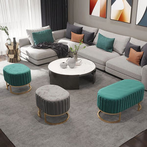 Tabouret <span class=keywords><strong>de</strong></span> <span class=keywords><strong>lit</strong></span> repose-pieds, pied en métal, <span class=keywords><strong>rose</strong></span> foncé, haute qualité, 1 pièce - Product Image 6