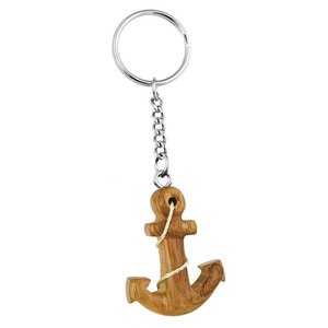 Llavero de Madera con Diseño Náutico Miniatura, Amuleto Hecho a Mano - Product Image 1