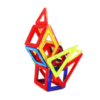 Wellbbplay 128 Piezas de Bloques de Construcción Magnéticos Huecos, Rompecabezas de Construcción 3D, Juguete Educativo