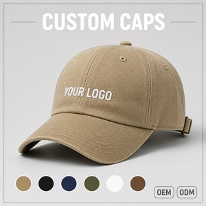 Cappelli da Lavoro in Tela di Cotone Kaki a 6 Pannelli, Visiera Curva Resistente per Uso Esterno - Product Image 1