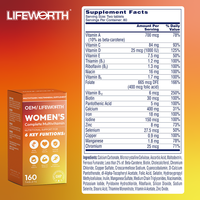 Complément alimentaire multivitaminé pour femmes LIFEWORTH avec vitamines B, C, D, E, zinc et biotine pour soutenir la santé immunitaire