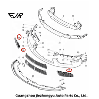 Grille de pare-chocs avant en plastique OEM 3W3807667F pour 2012-2016 pour Bentley GT 4.0 V8 nouvel état noir