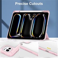 Étui transparent pour Ipad Pro 13 11 M4 M2 12.9 6th 2024 Air 11 couverture porte-crayon pour Ipad 10.9 10th MINI6 Flip Smart Cover