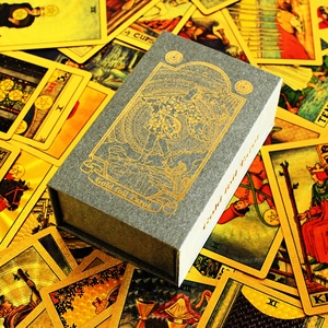 Oracle avec feuille <span class=keywords><strong>d</strong></span>'<span class=keywords><strong>or</strong></span>, cartes de tarot de haute qualité à bordure dorée avec boîte magnétique, cartes <span class=keywords><strong>d</strong></span>'affirmation pour 365 jours - Product Image 6