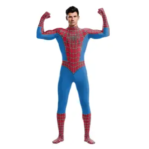 Halloween Cosplay Spider-Man Aquaman Ketat Satu Potong Jumpsuit Pakaian Kelelawar Kostum Halloween Dewasa