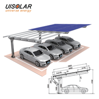 UISOLAR Structure de stationnement solaire commerciale en acier galvanisé à chaud sur mesure pour panneaux solaires photovoltaïques