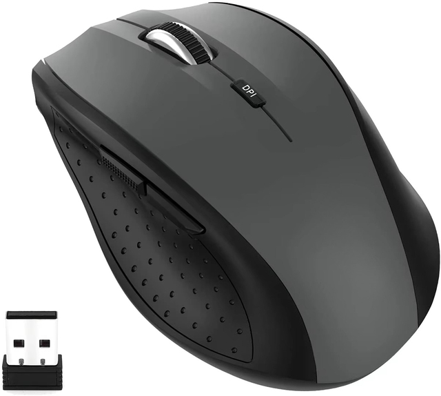 2.4G Wireless Optical Mouse 6 Buttons DPI 2400 Portable Ergonomic 2.4G Wireless Office Computer Mouse