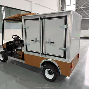 Voiturette <span class=keywords><strong>de</strong></span> golf électrique avec caisse isotherme, 2 places, chariot utilitaire <span class=keywords><strong>de</strong></span> livraison pour hôtels et complexes hôteliers - Product Image 1
