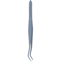 Pince dentaire industrielle haut de gamme en acier inoxydable, finition soignée, forceps courbés, pinces dentaires angulaires dentelées, ensemble d'instruments