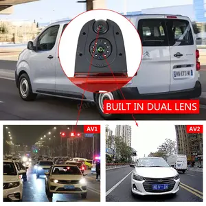 AHD Dual Lens Reverse Backup Camera Brake Light Rear View Camera Used For Citroen Jumpy Peugeot Expert Toyota ProAce 2007-2016