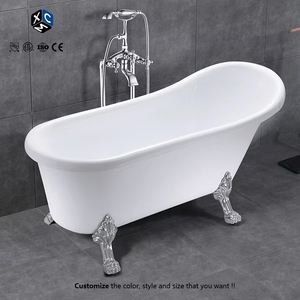 <span class=keywords><strong>Baignoire</strong></span> autoportante moderne de luxe en <span class=keywords><strong>acrylique</strong></span> blanc avec <span class=keywords><strong>pieds</strong></span> en forme de griffes, écologique, <span class=keywords><strong>pour</strong></span> appartement, hôtel, villa - Product Image 1