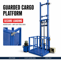 Plateforme élévatrice de marchandises électrique hydraulique certifiée CE, capacité 1000kg-2000kg, hauteur de levage 9m, plateau 1,5m, pour entrepôt et fret