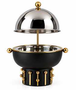 <b>Roll</b> Top Stainless Steel Chafing Dish with Convenient Lid Opening for Hotels Restaurants <b>Banquet</b> Halls and Catering Professional - Product Image 2