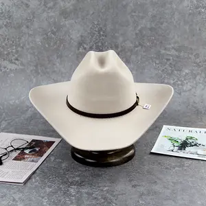 Hot Sale Firm Cowboy Hats Custom Logo Color Cowboy Hats Unisex Plain Cowboy Hats