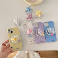 Nouvelle coque de téléphone magnétique 2026 motif vague de crème glacée pour iPhone 16 Pro Max 15 14 13, couleur unie, pour femme