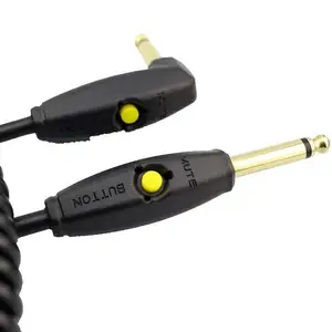 Cable de instrumento de control remoto 22AWG 6,35mm 1/4 pulgadas para teclado eléctrico al por mayor, 3m, cable de guitarra de audio y oro