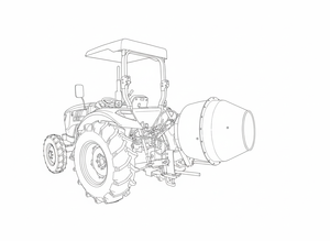 BITSMANN Bétonnière robuste à entraînement par prise de force de <span class=keywords><strong>tracteur</strong></span> avec décharge hydraulique pour la construction et l'agriculture - Product Image 3