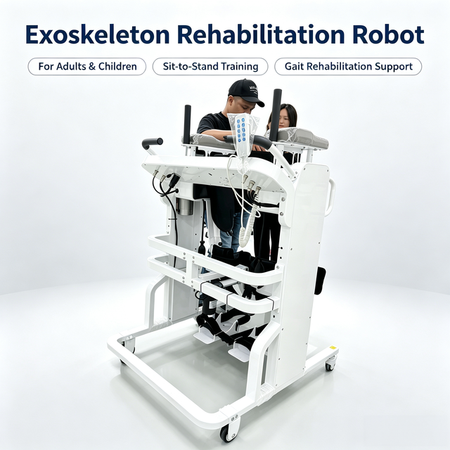 Lower limb exoskeleton rehabilitation robot assistive gait trainer wearable walking training device used for stroke-induced