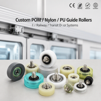 Rouleau à gorge en V personnalisé avec roulement 6000ZZ 6200ZZ et roue en nylon POM pour rail de porte coulissante ferroviaire