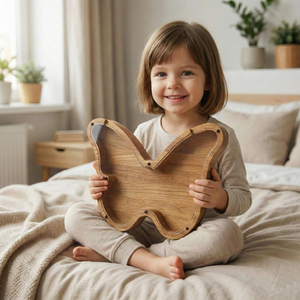 <span class=keywords><strong>Tirelire</strong></span> papillon en chêne massif, décoration personnalisée pour chambre d'enfant pour filles, <span class=keywords><strong>tirelire</strong></span> en bois pour enfants - Product Image 5