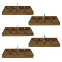 Boîtier de poker en bois, de 500 carats, avec 5 plateaux pour puces 39/40mm, haute qualité, premium